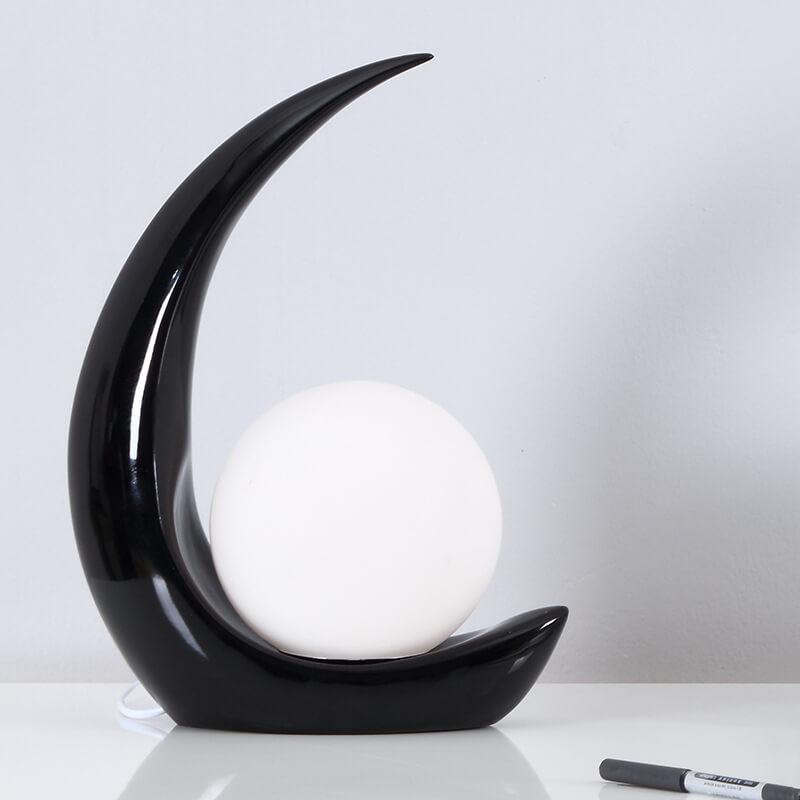 Crescent Night Resin Table Lamp