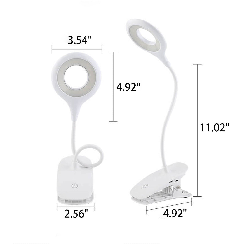 Foldable Round Rechargeable Clips Table Lamp