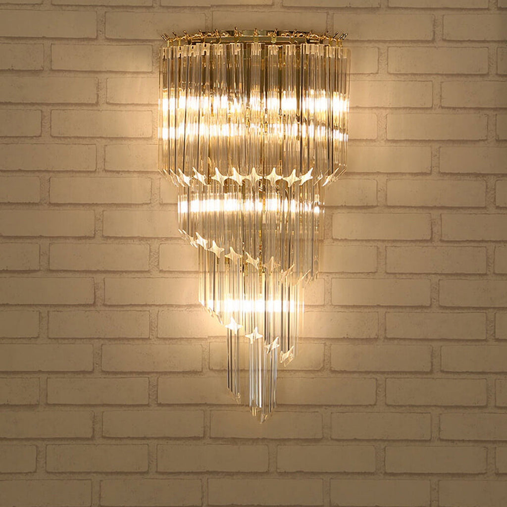 Crystal Four Layers 4-Light Wall Lamp