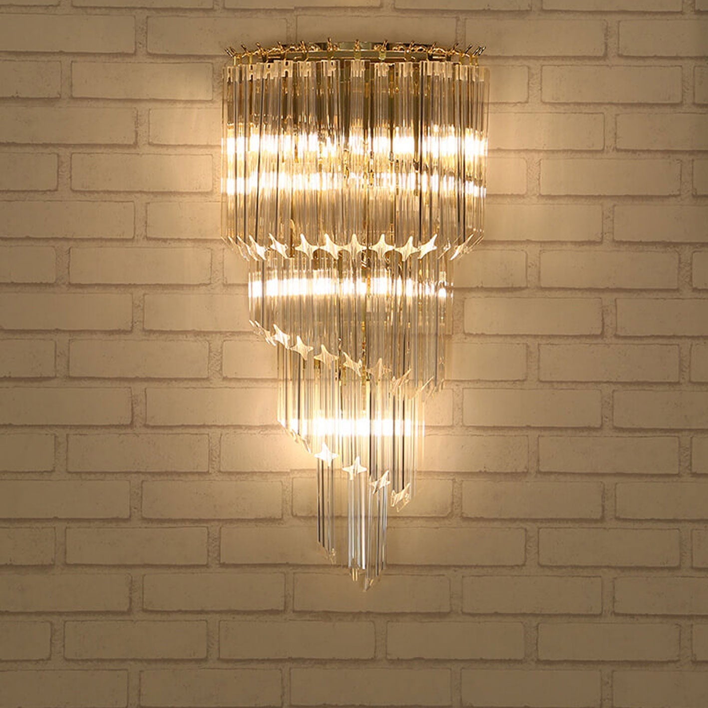 Crystal Four Layers 4-Light Wall Lamp