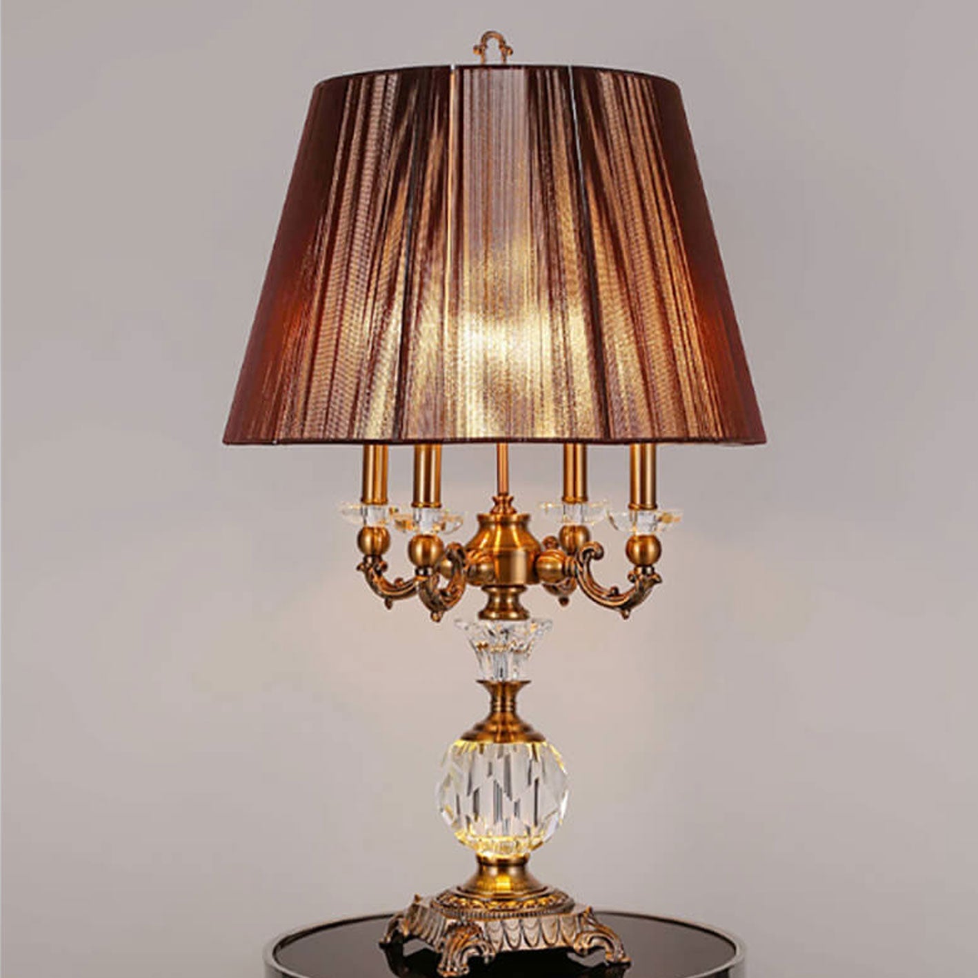 Zinc Alloy Crystal Table Lamp