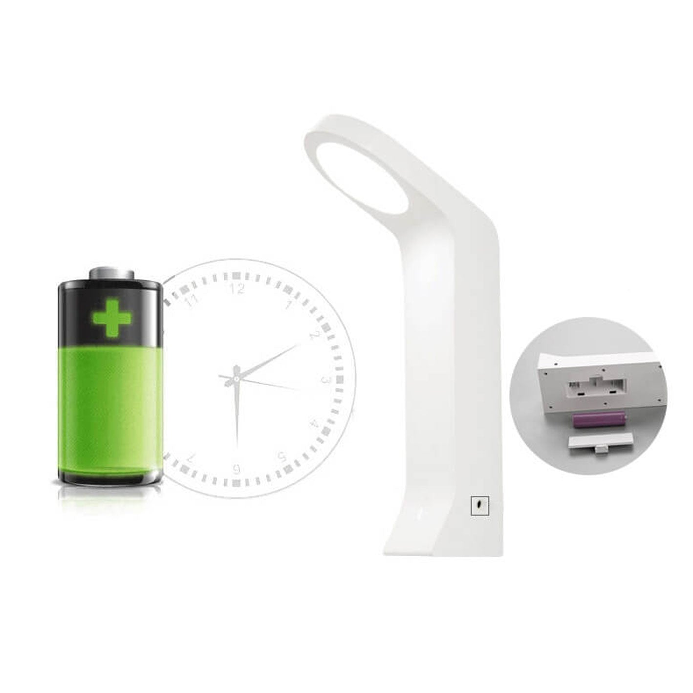 Curved Shape Induction Charging Table Lamp