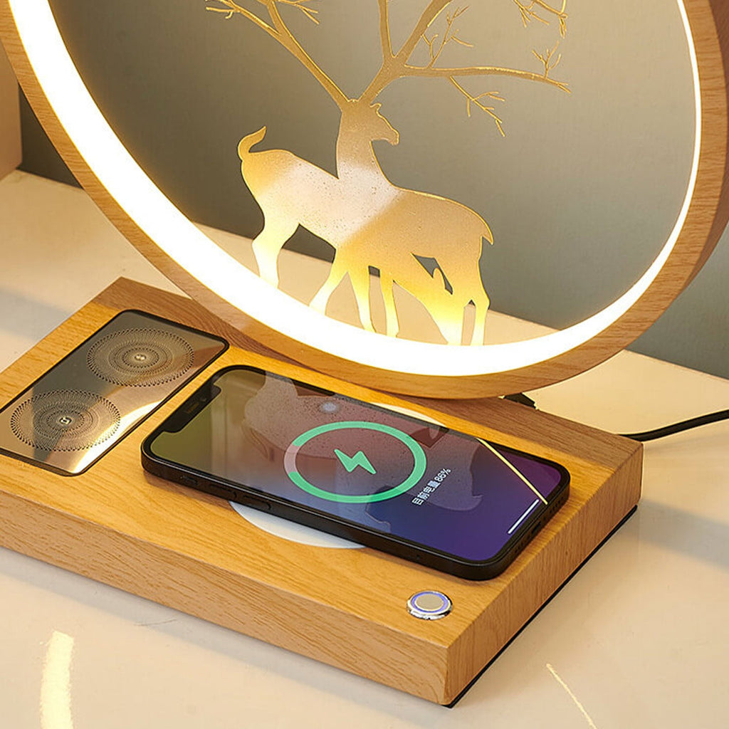Iron Aluminum Wireless Charging Table Lamp