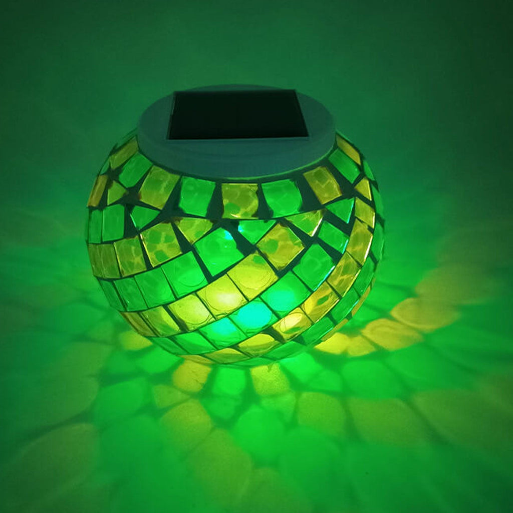 Stained Glass Spiral Pattern Outdoor Light