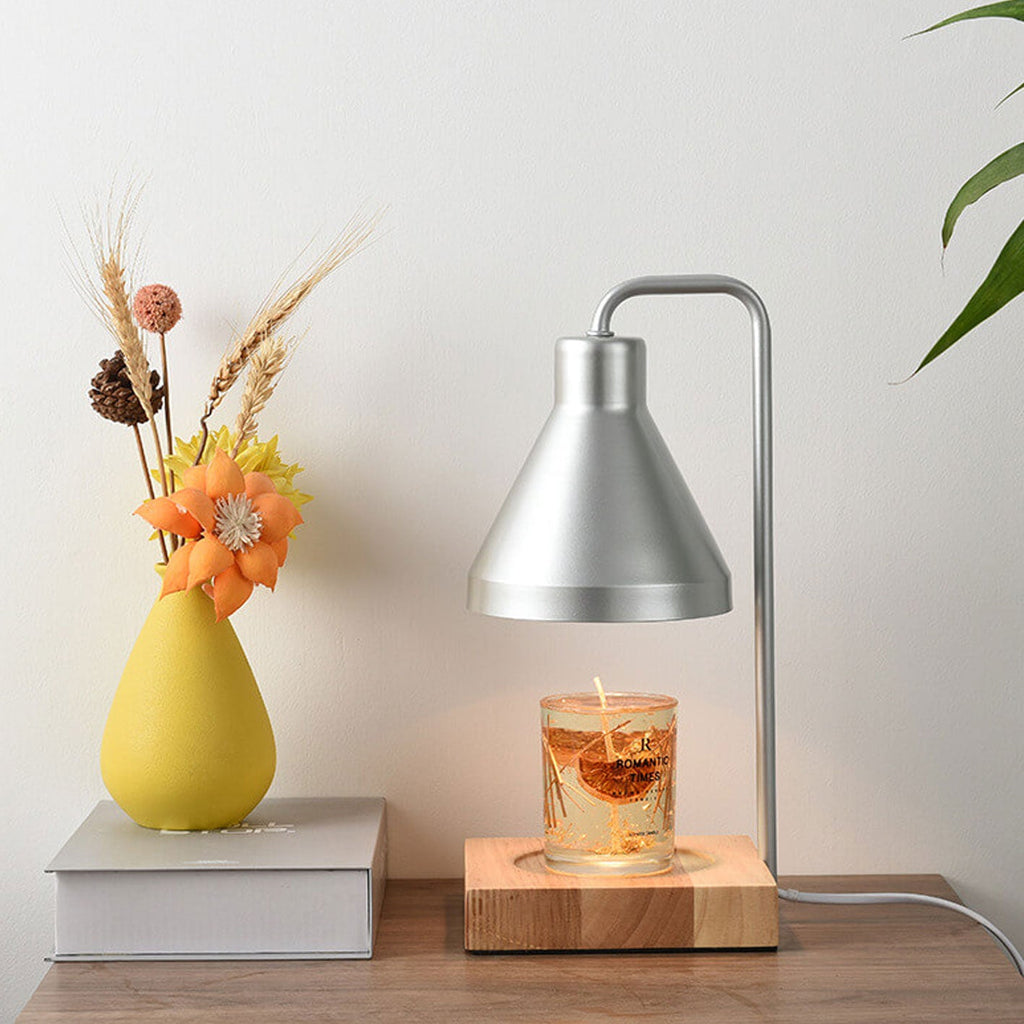 Cone Wood Melting Wax 2-Light Table Lamp
