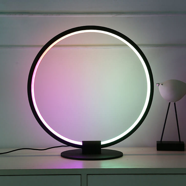 Acrylic Ring Design RGB Table Lamp