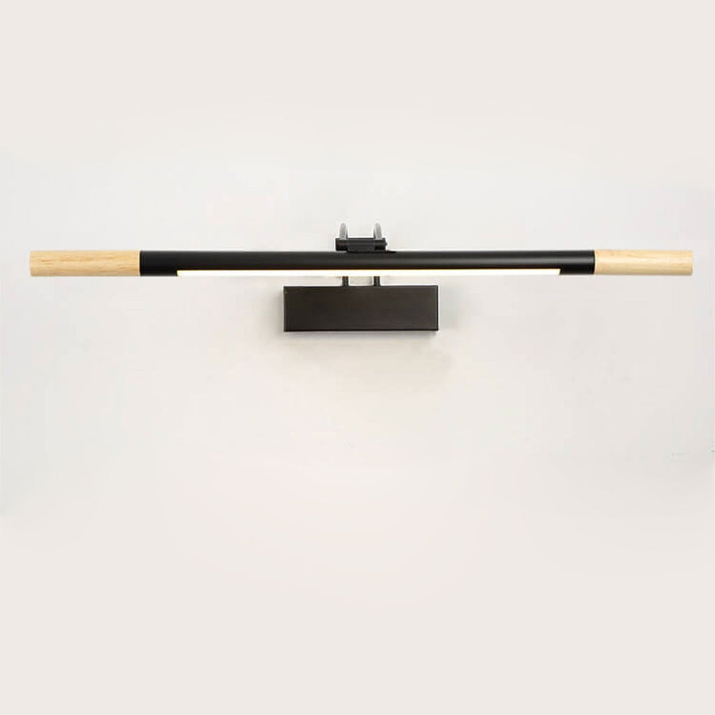 Solid Wood Curved Arm Wall Lamp