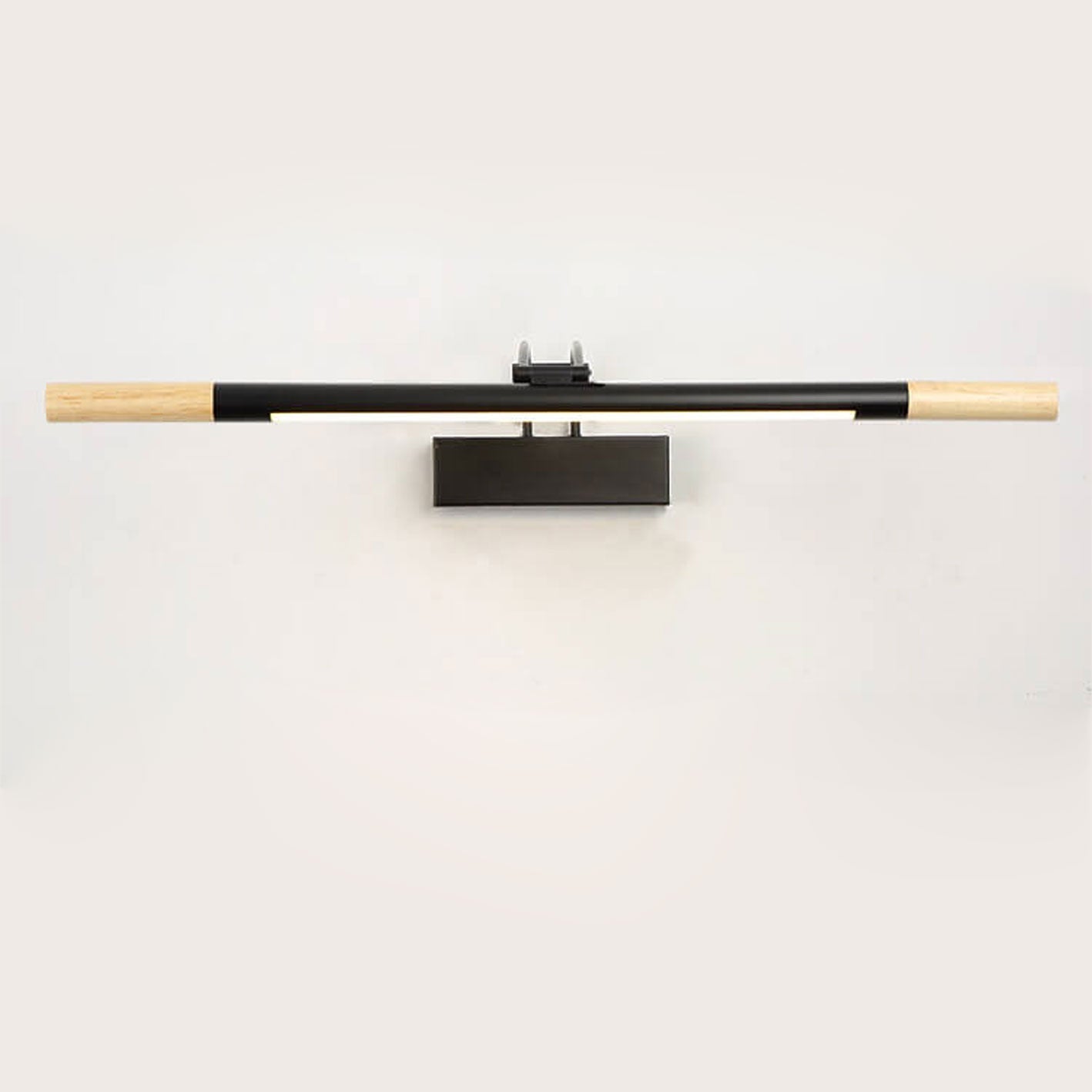 Solid Wood Curved Arm Wall Lamp