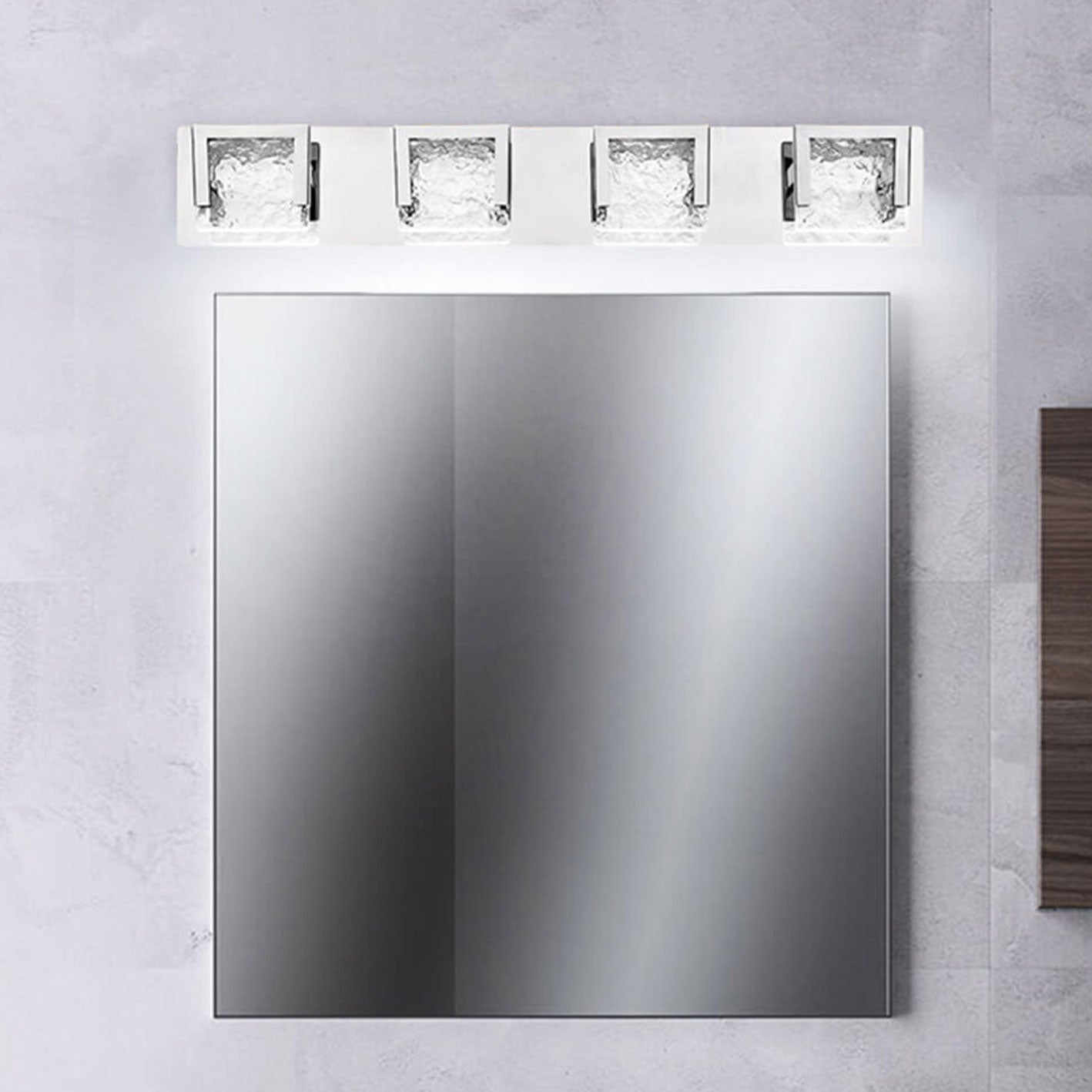 Glass Texture Acrylic Vanity Wall Lamp
