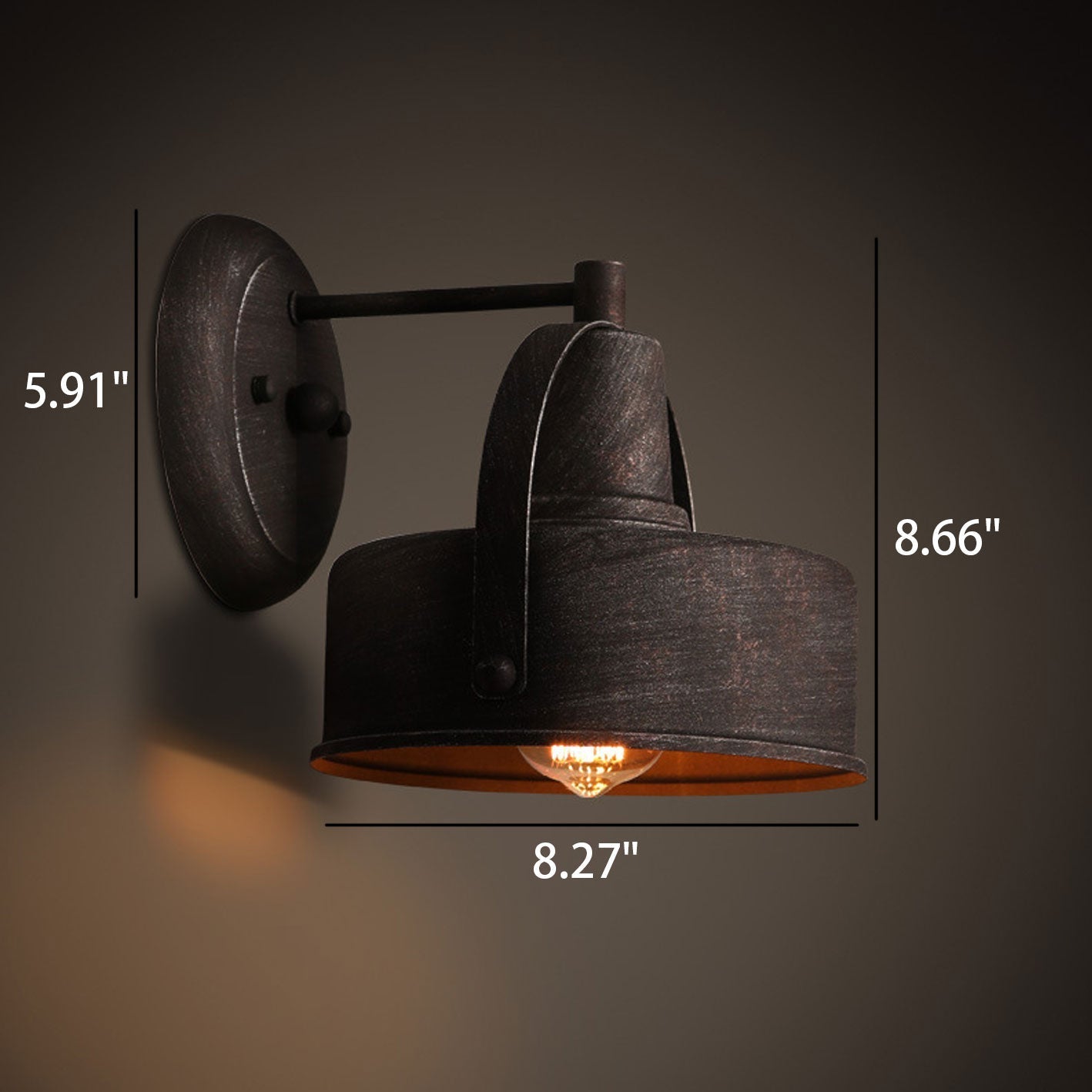 Aged Dome Cage Outdoor Light