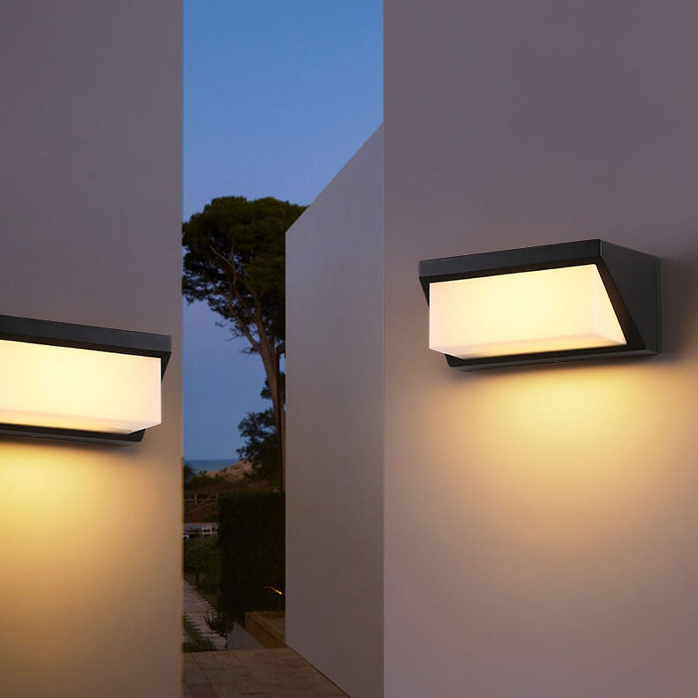 Square Geometry Outdoor Light