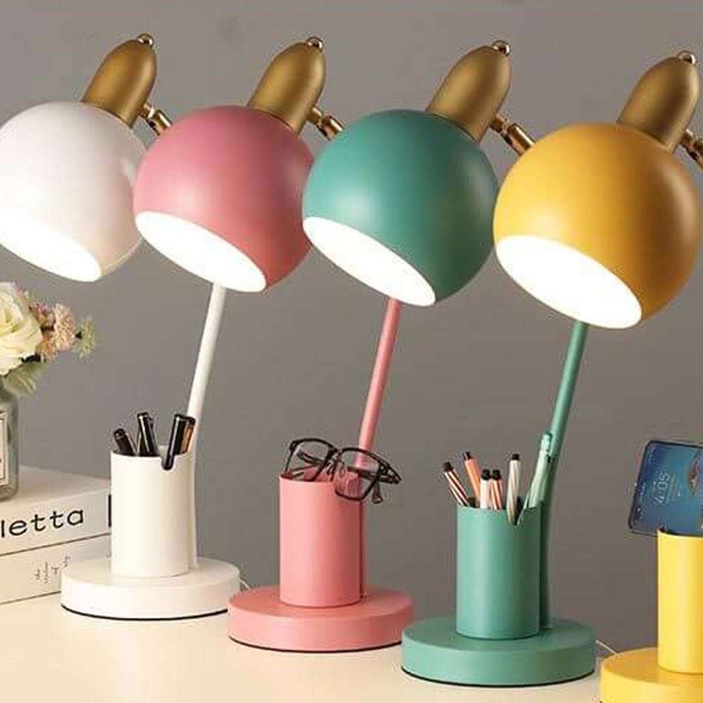Solid Color Student Pen Table Lamp