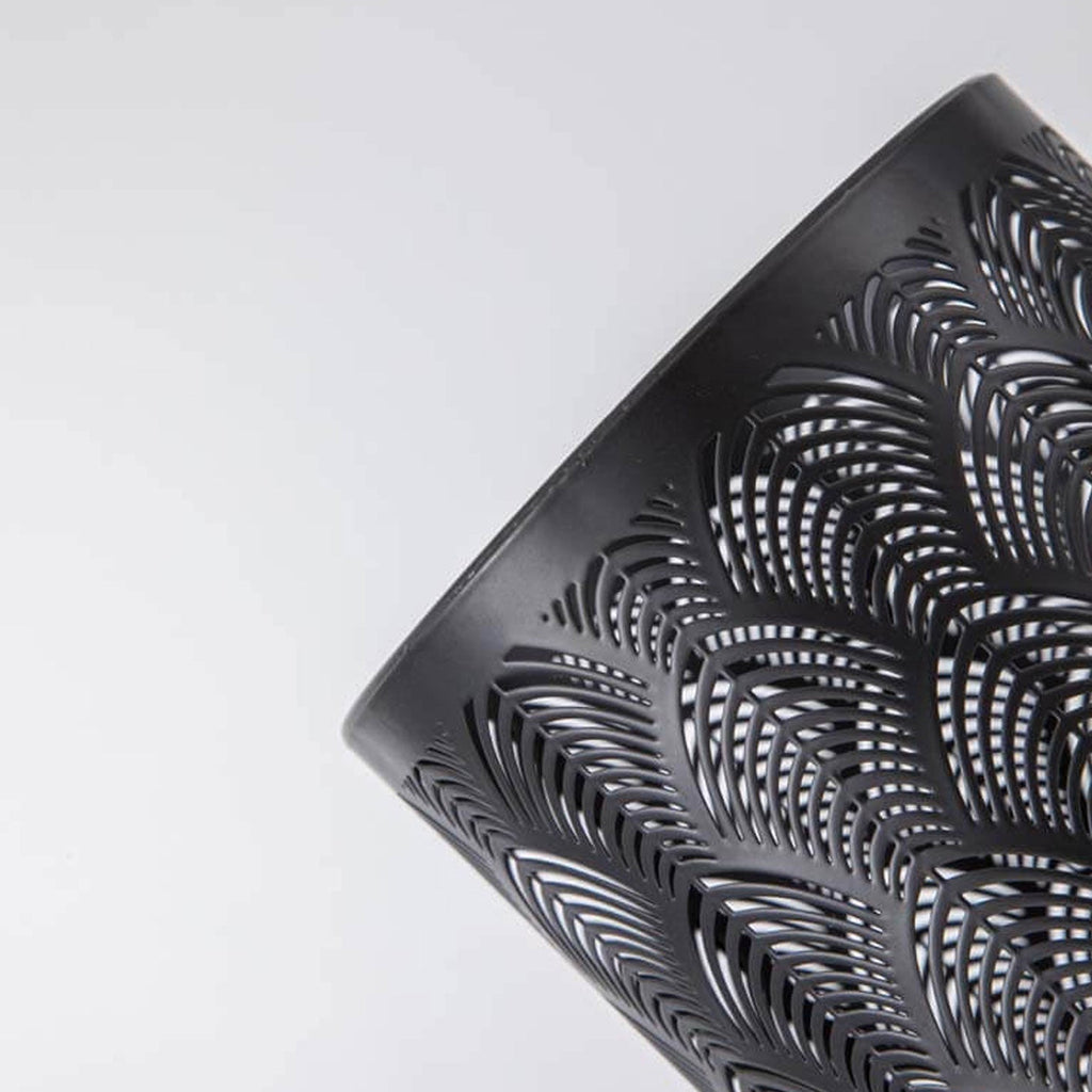 Column Hollow Iron Fabric Table Lamp