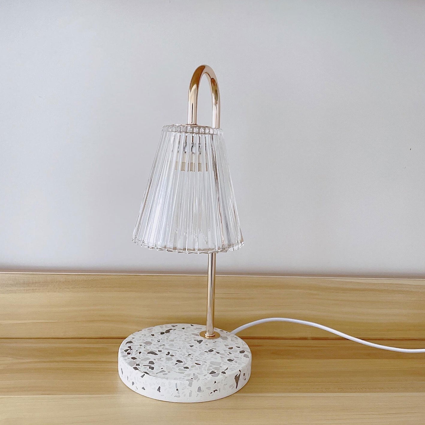 Glass Terrazzo Melting Wax Table Lamp