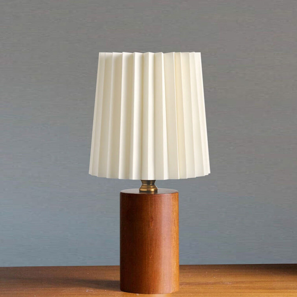 Korean Pleated Column Solid Table Lamp