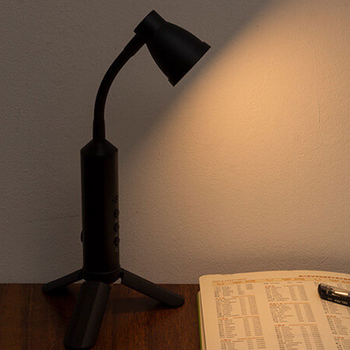 Black Metal Type-C Portable Table Lamp