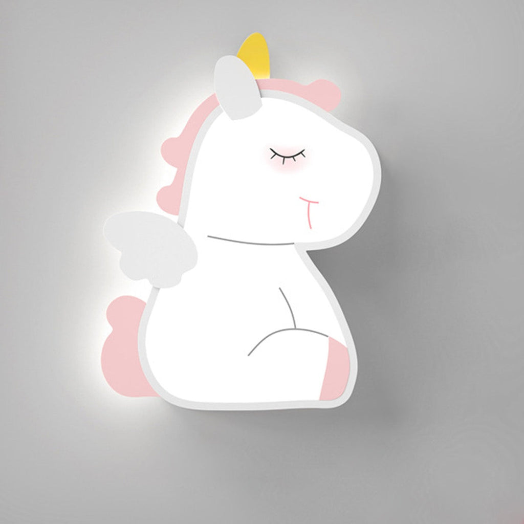 Cartoon Rabbit Unicorn Kids Wall Lamp