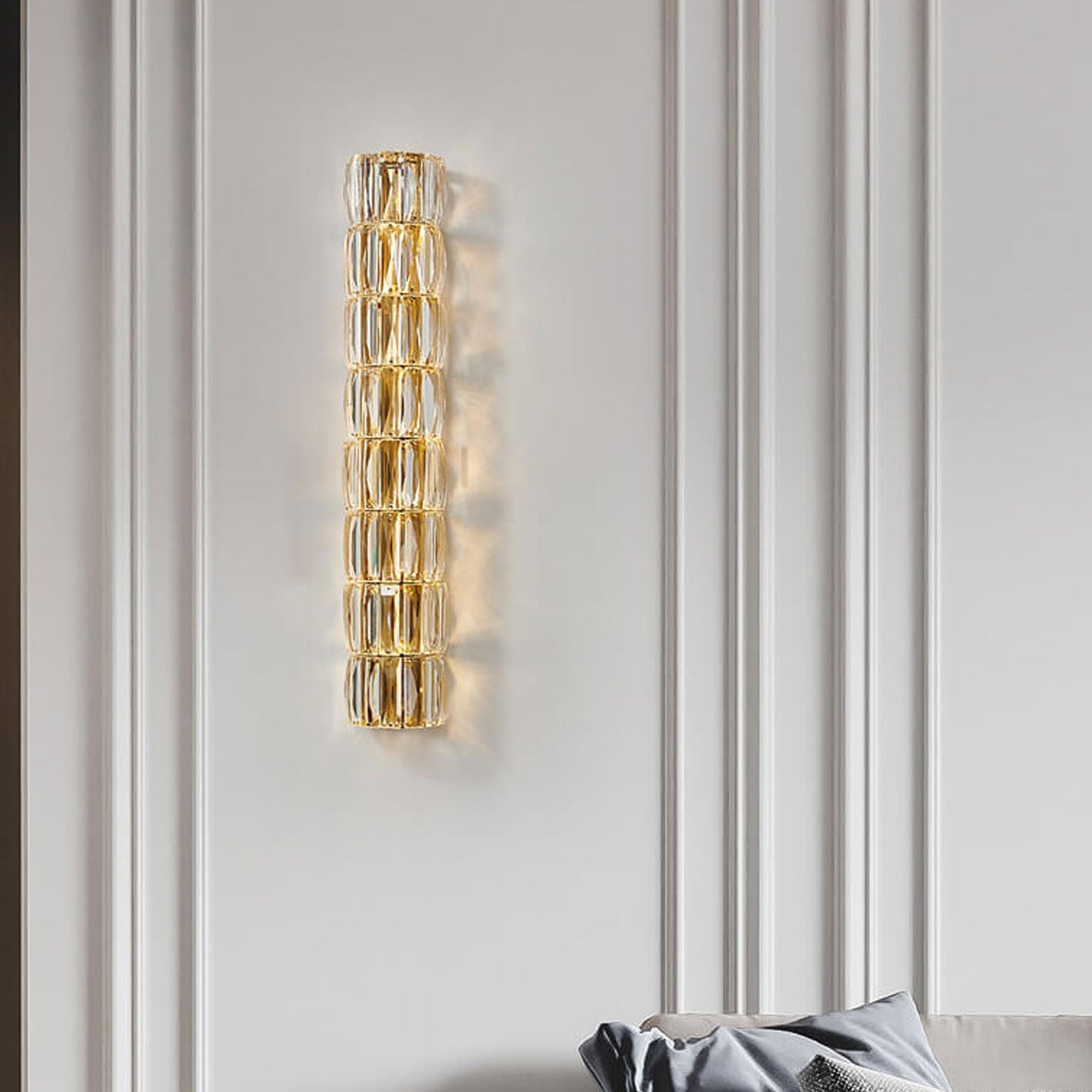 Crystal Column 6-Light Wall Lamp