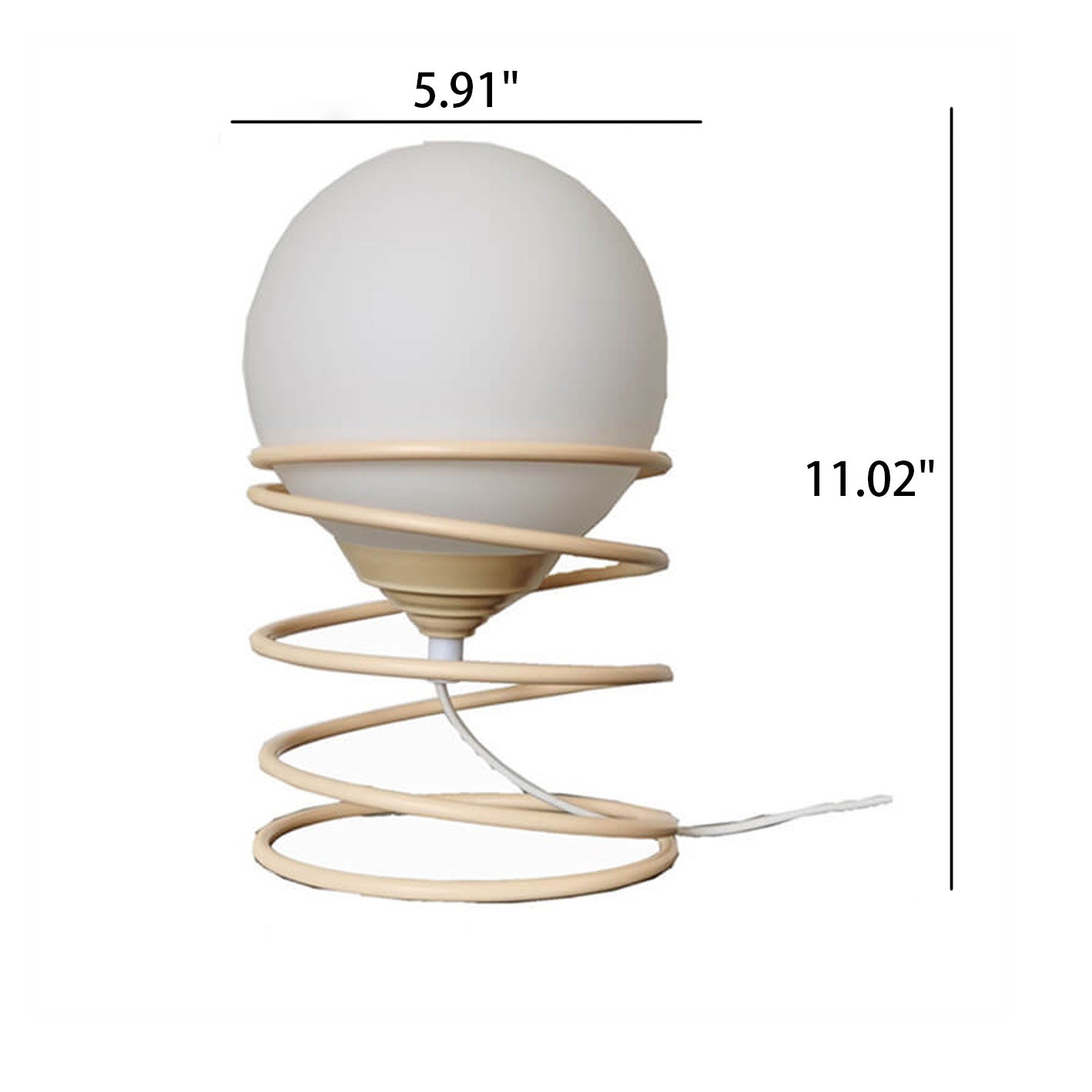 Glass Ball Spring Design Table Lamp