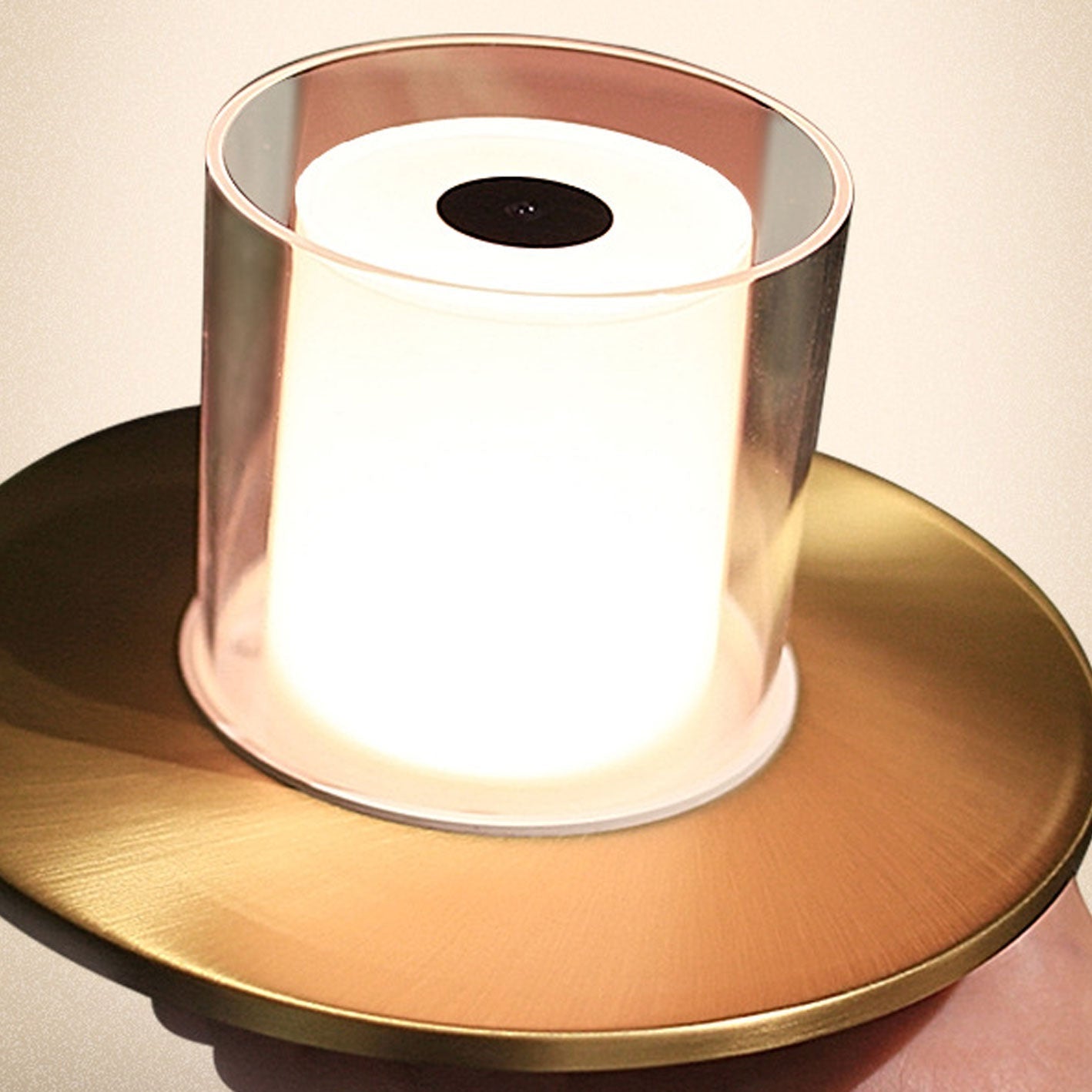 Cylindrical Candlestick Night Table Lamp