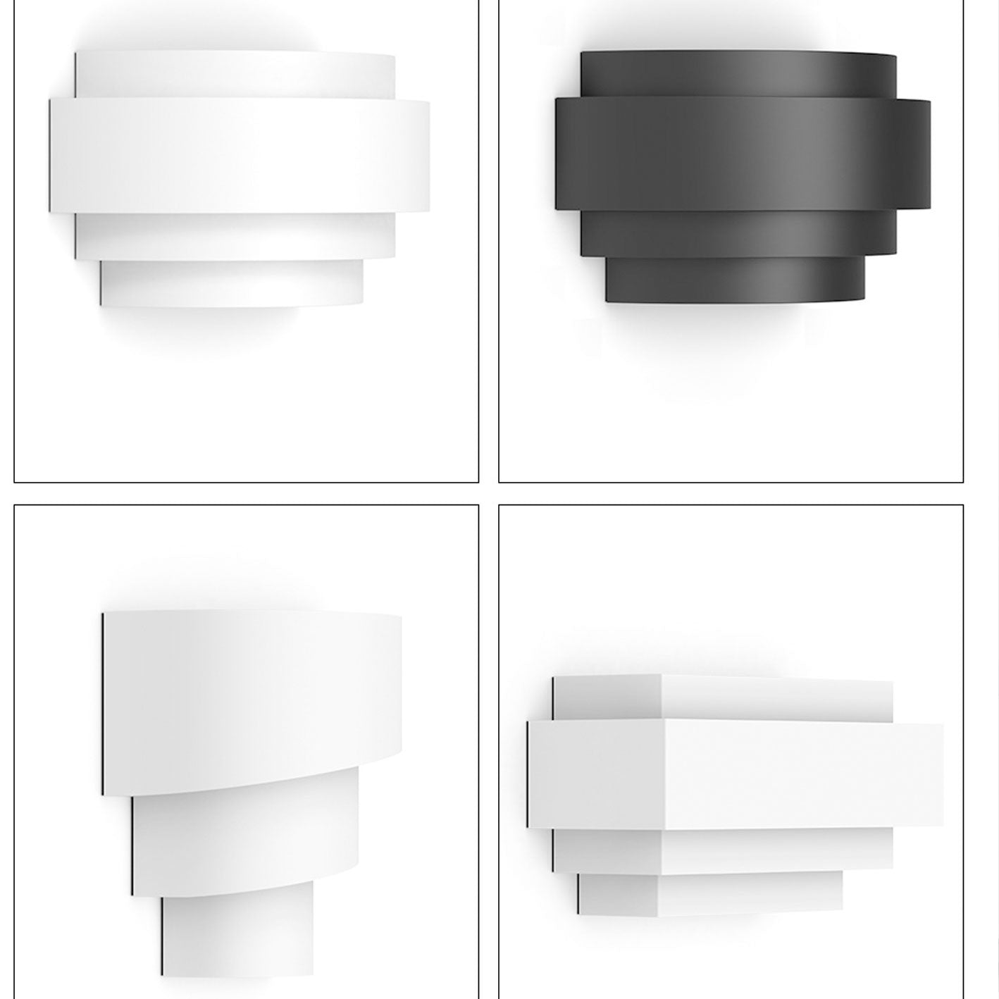 Solid Color Half-circle Iron Wall Lamp