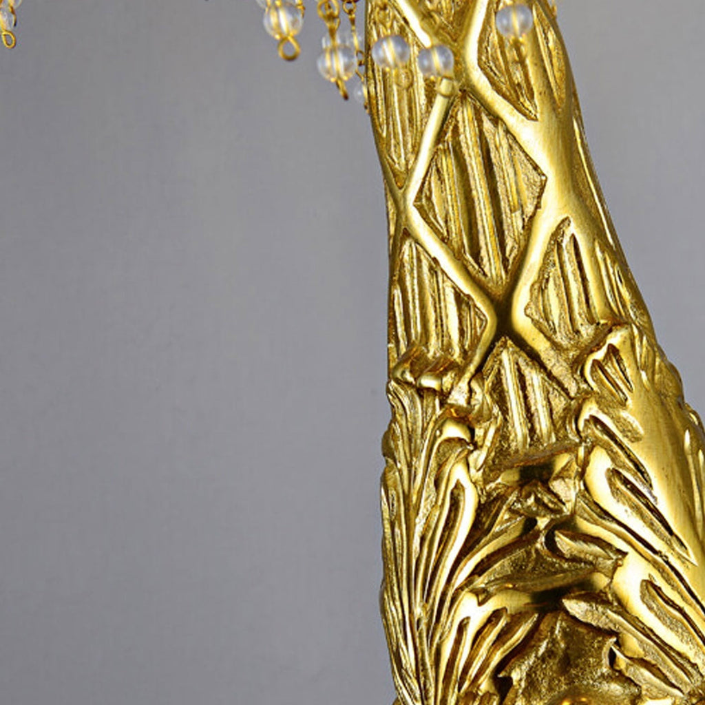 Brass Crystal Tassel Table Lamp