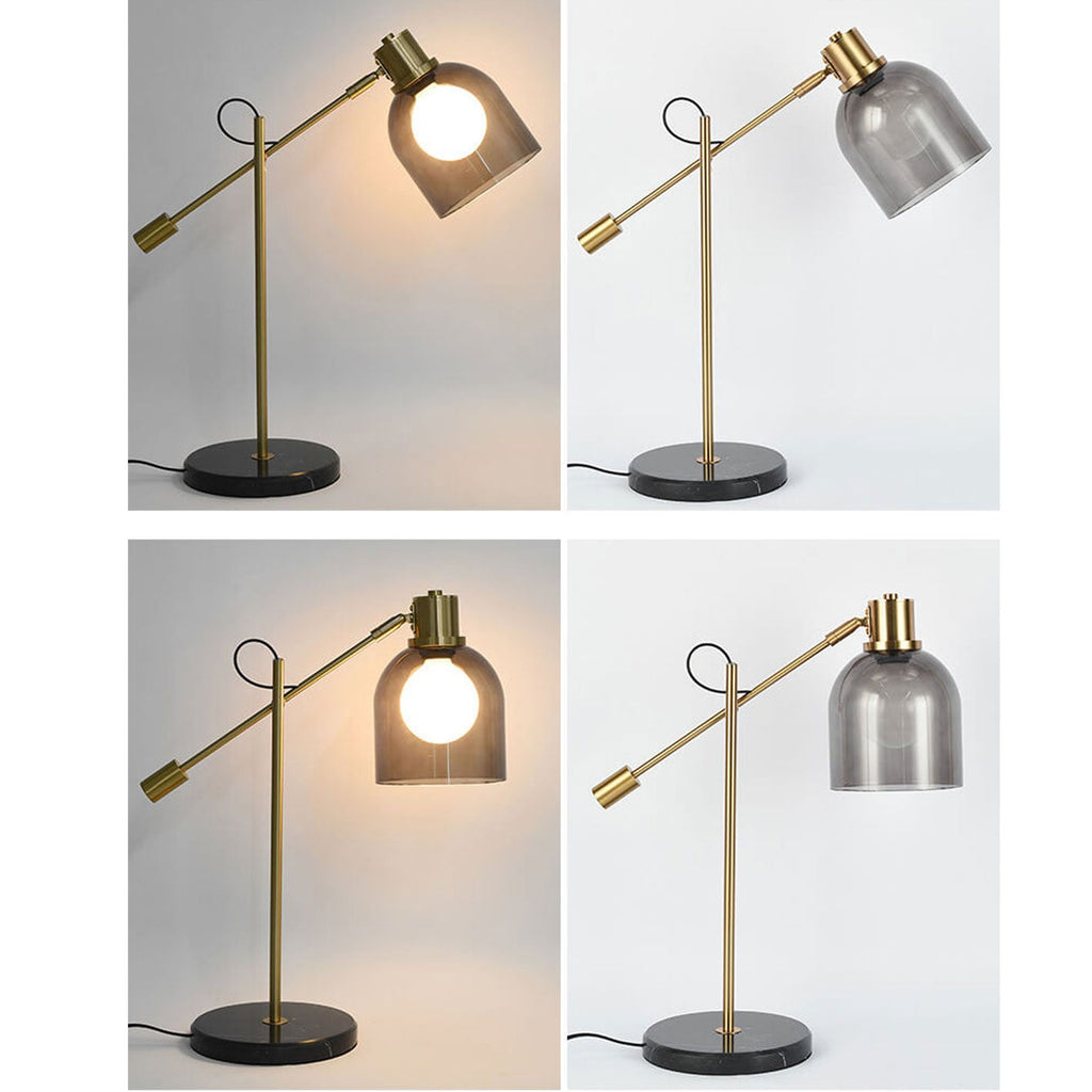 Postmodern Smoke Gray Glass Table Lamp