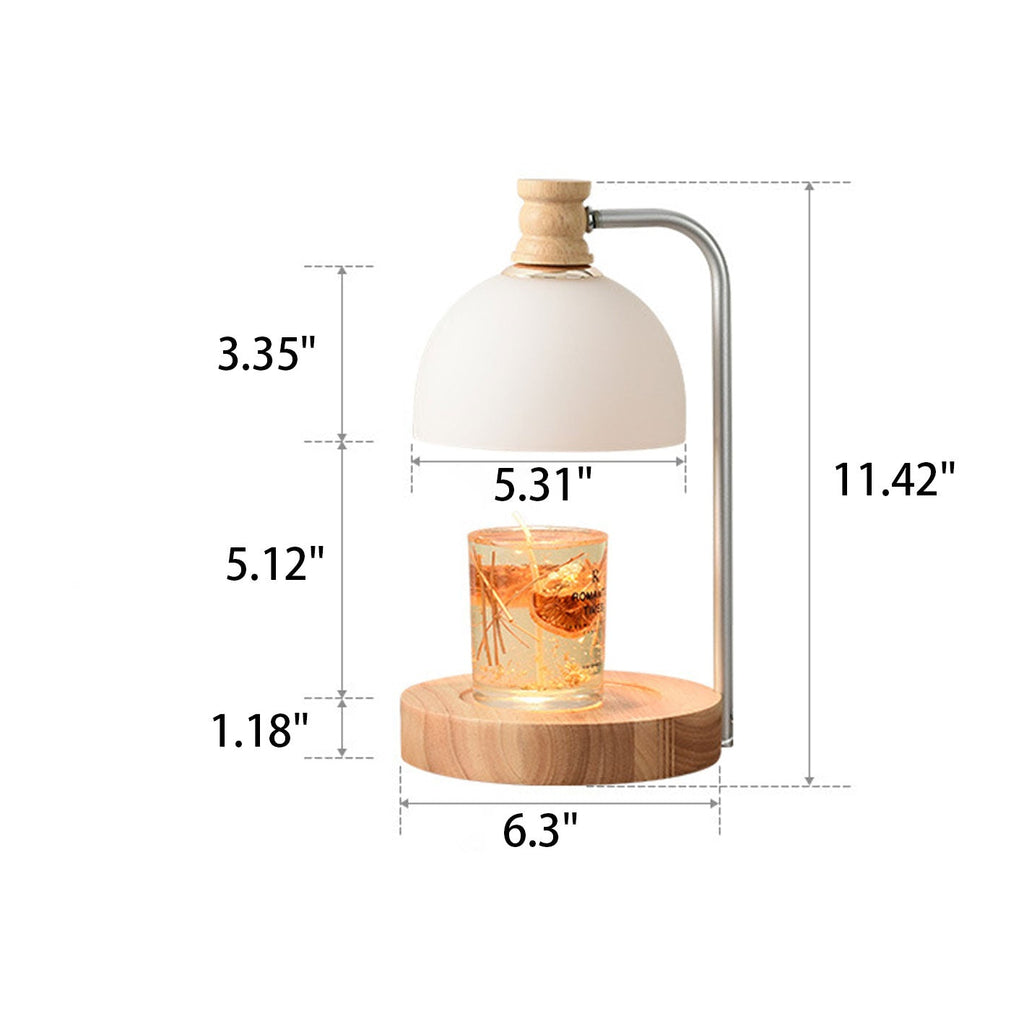 Log Glass Dome Melting 2-Light Table Lamp