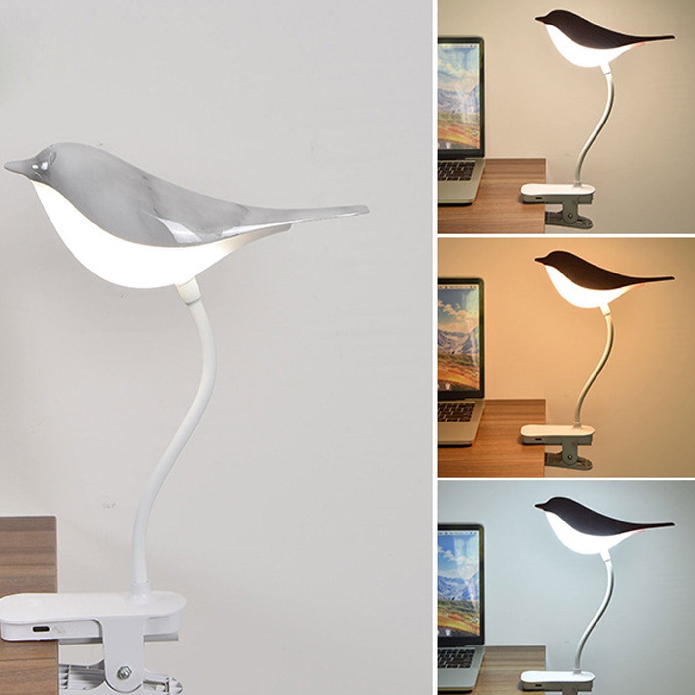 Bird Clip Charging Night Table Lamp