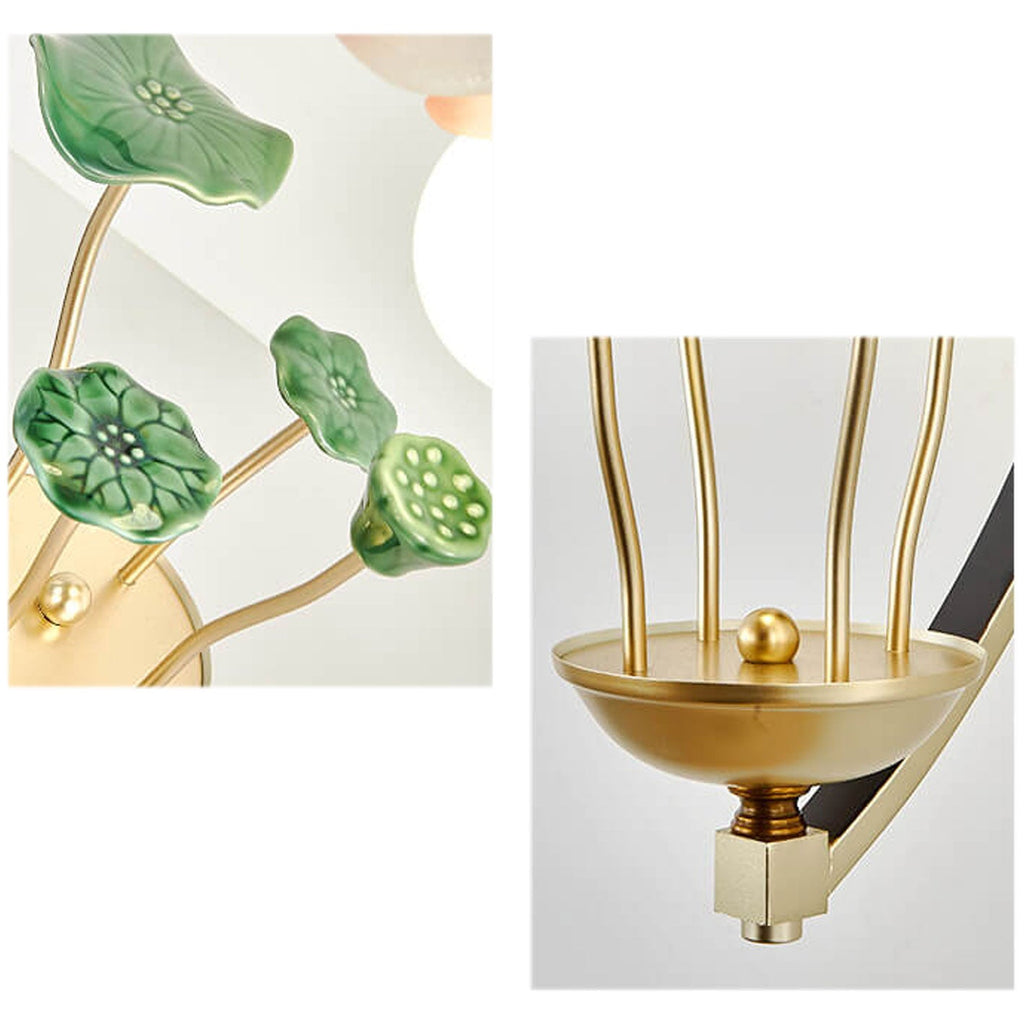 Lotus Ceramic Resin Wall Lamp