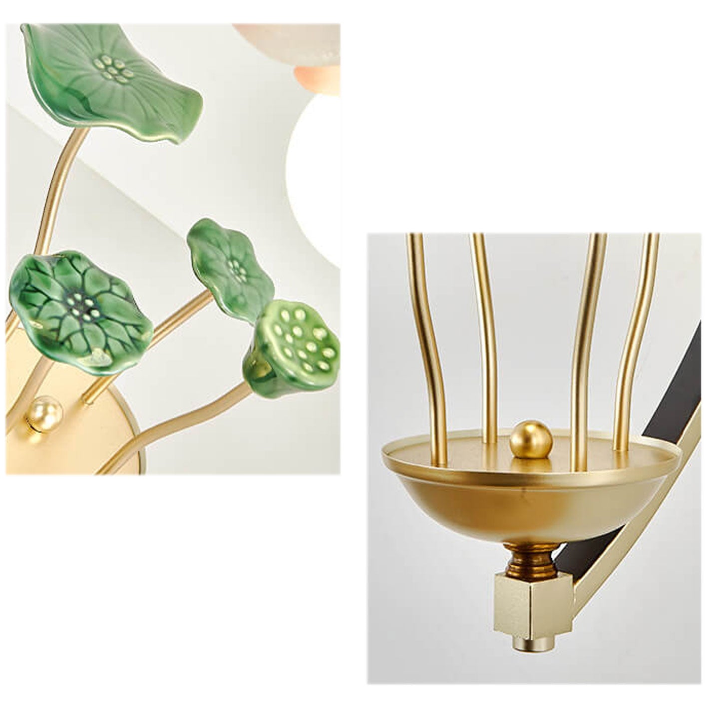 Lotus Ceramic Resin Wall Lamp
