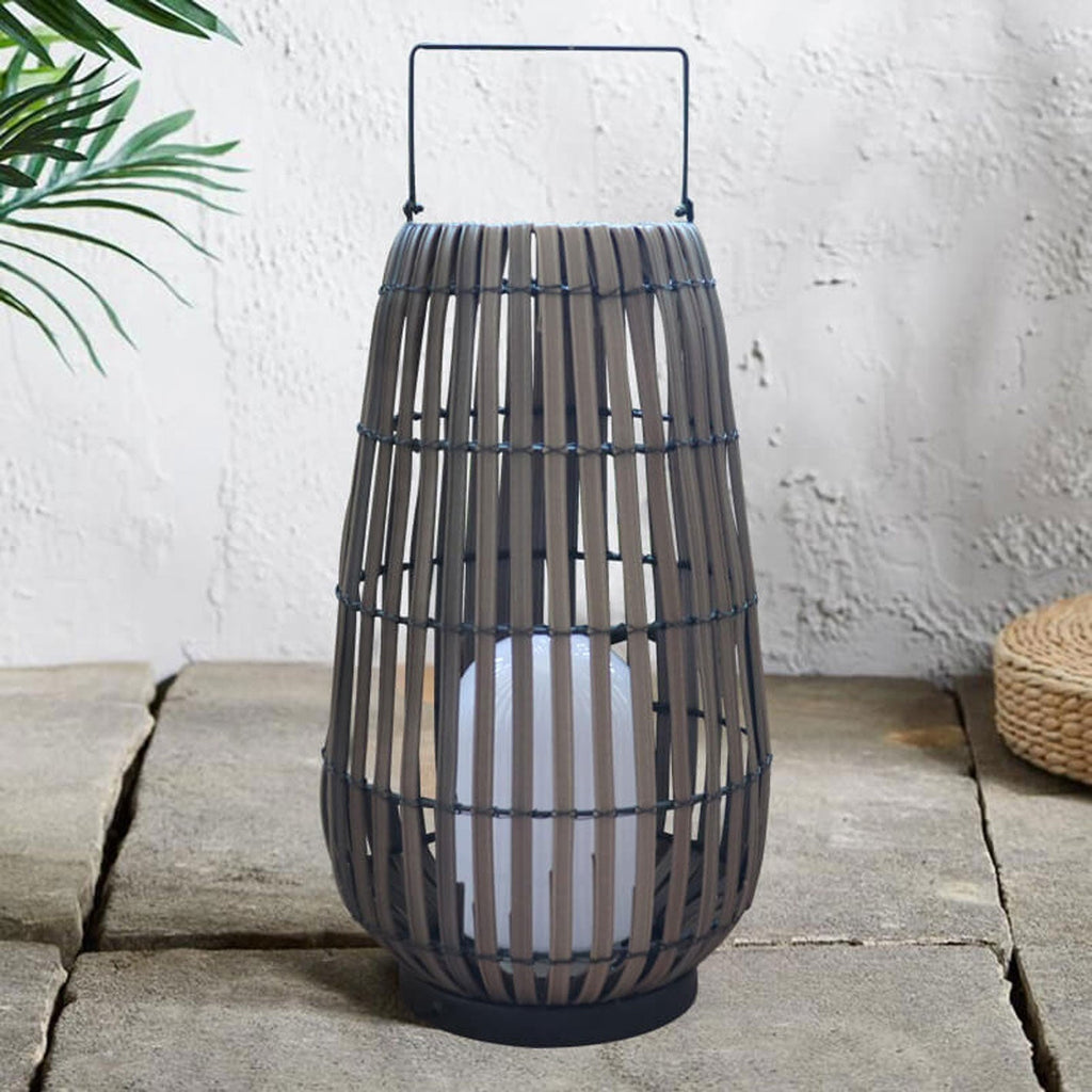 Modern Rattan Weaving Oval Floor Lamp