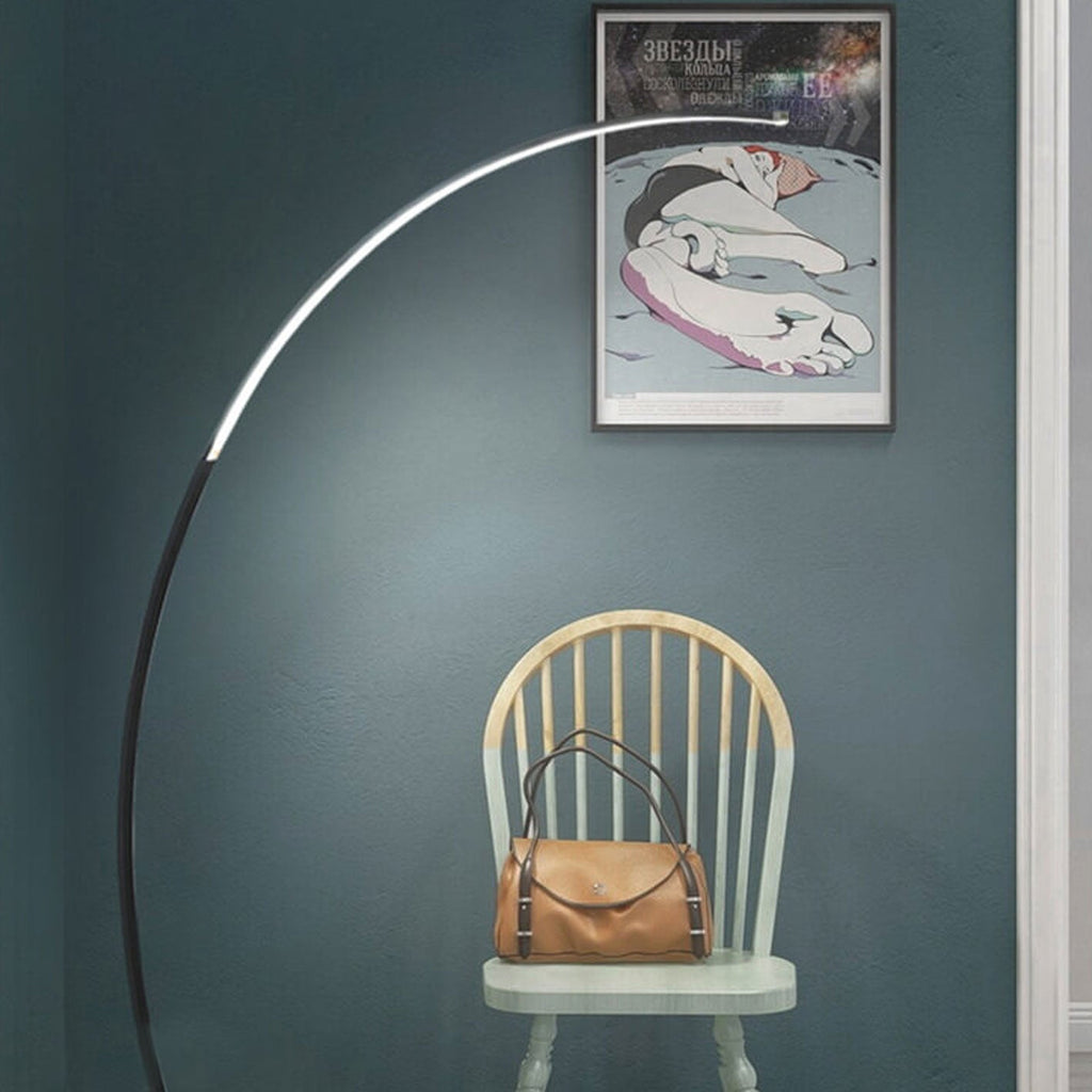 Minimalist Curved Line Aluminum Floor Lamp