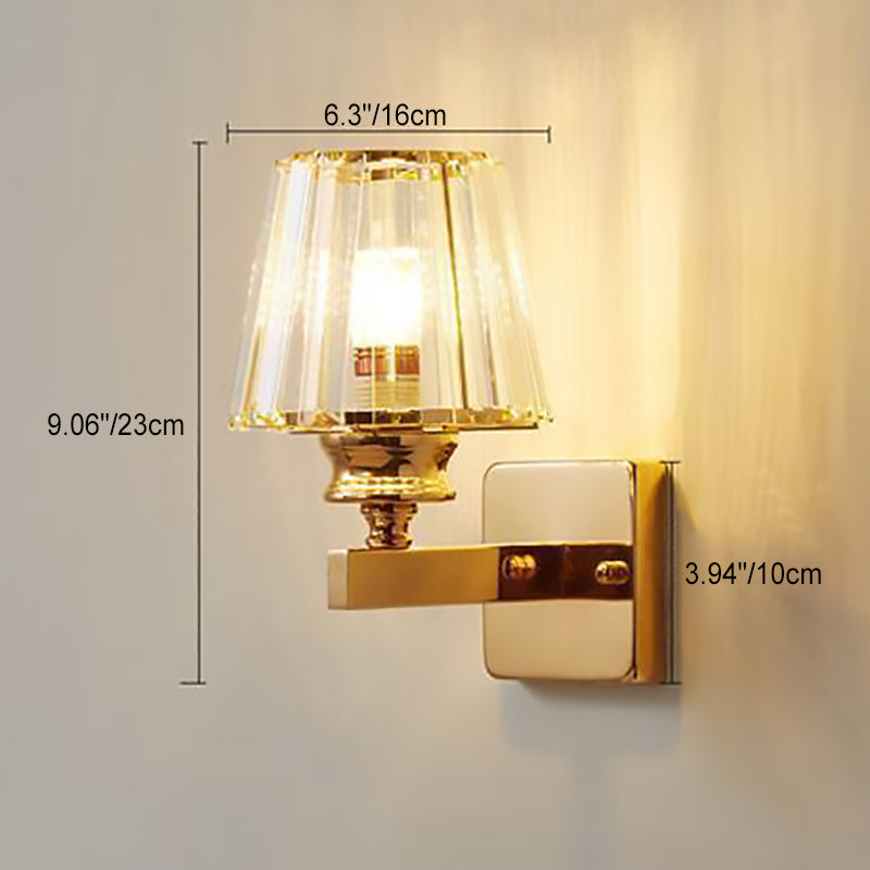 Oval Cylinder Hardware Crystal Wall Lamp