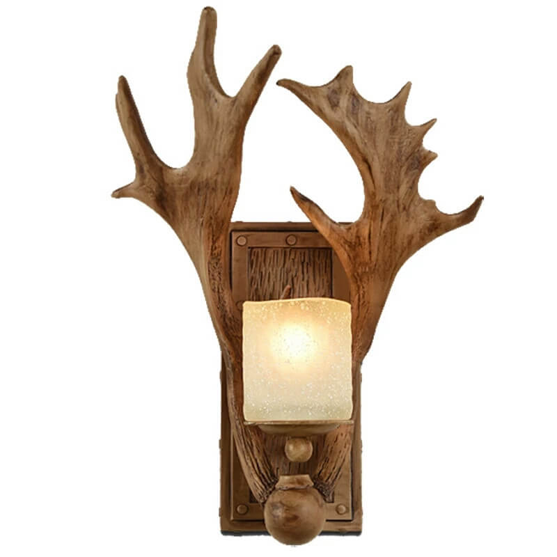 Antique Antler Wall Lamp