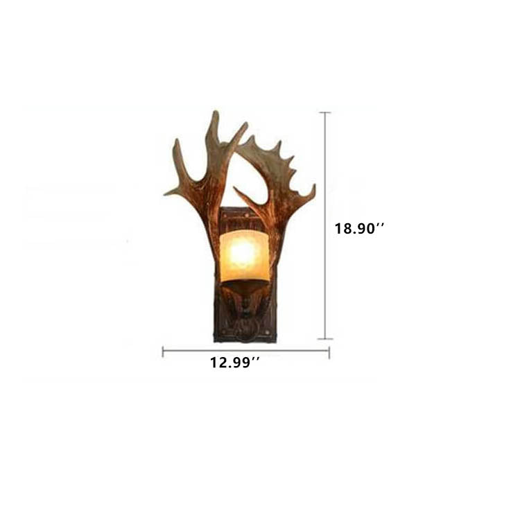 Antique Antler Wall Lamp