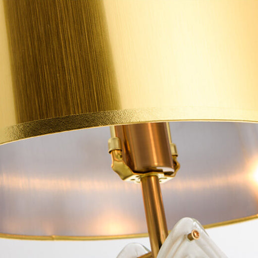 Golden Fabric Glass Leaf Table Lamp