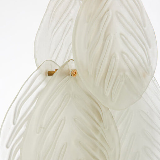 Golden Fabric Glass Leaf Table Lamp