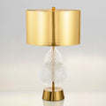 Golden Fabric Glass Leaf Table Lamp