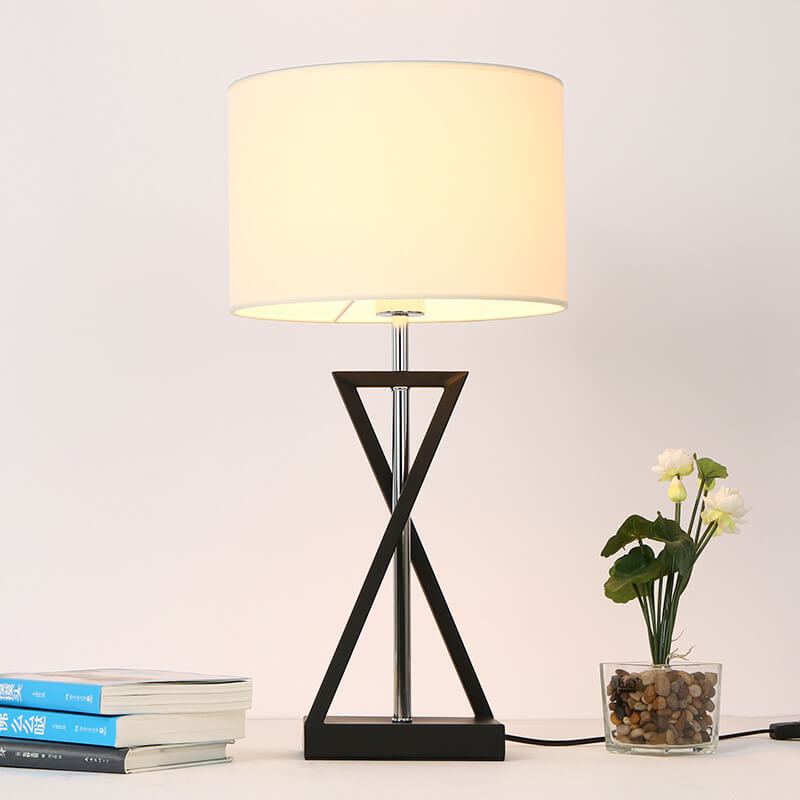 Fabric Cylindrical Table Lamp