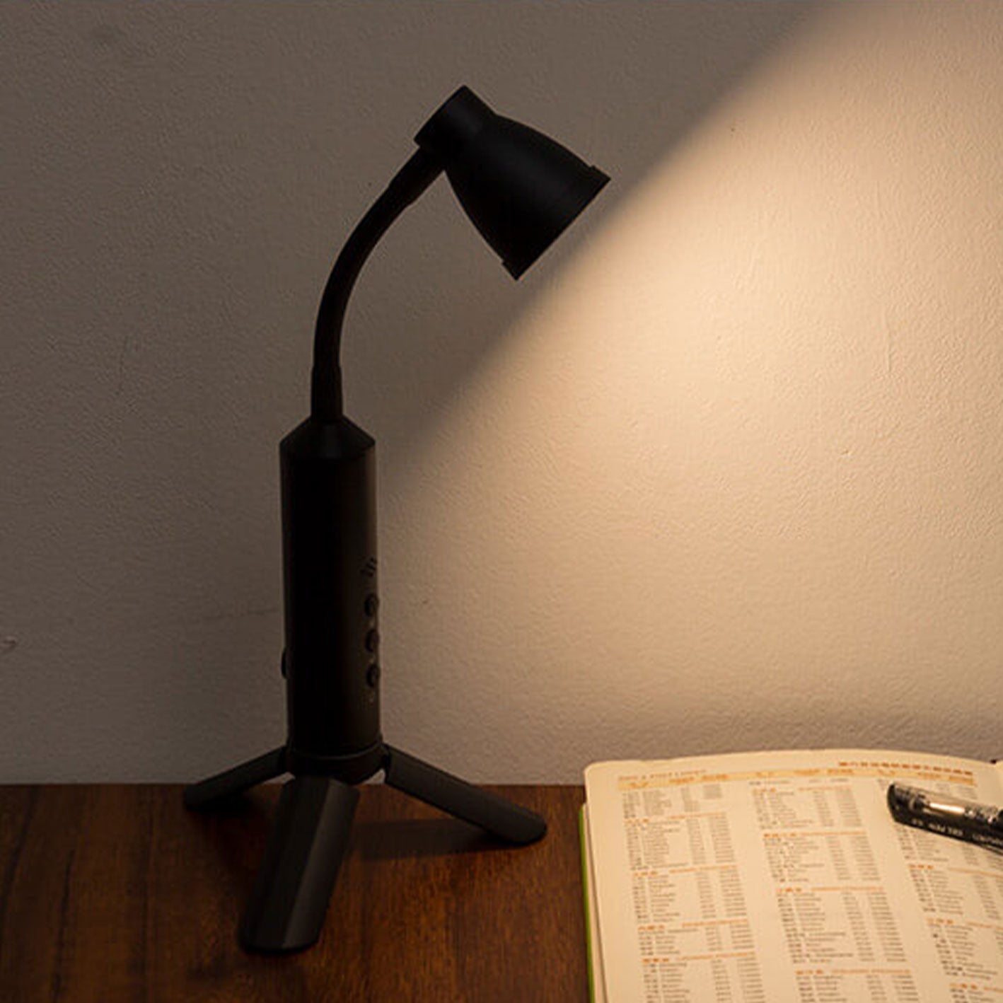 Black Metal Type-C Portable Table Lamp