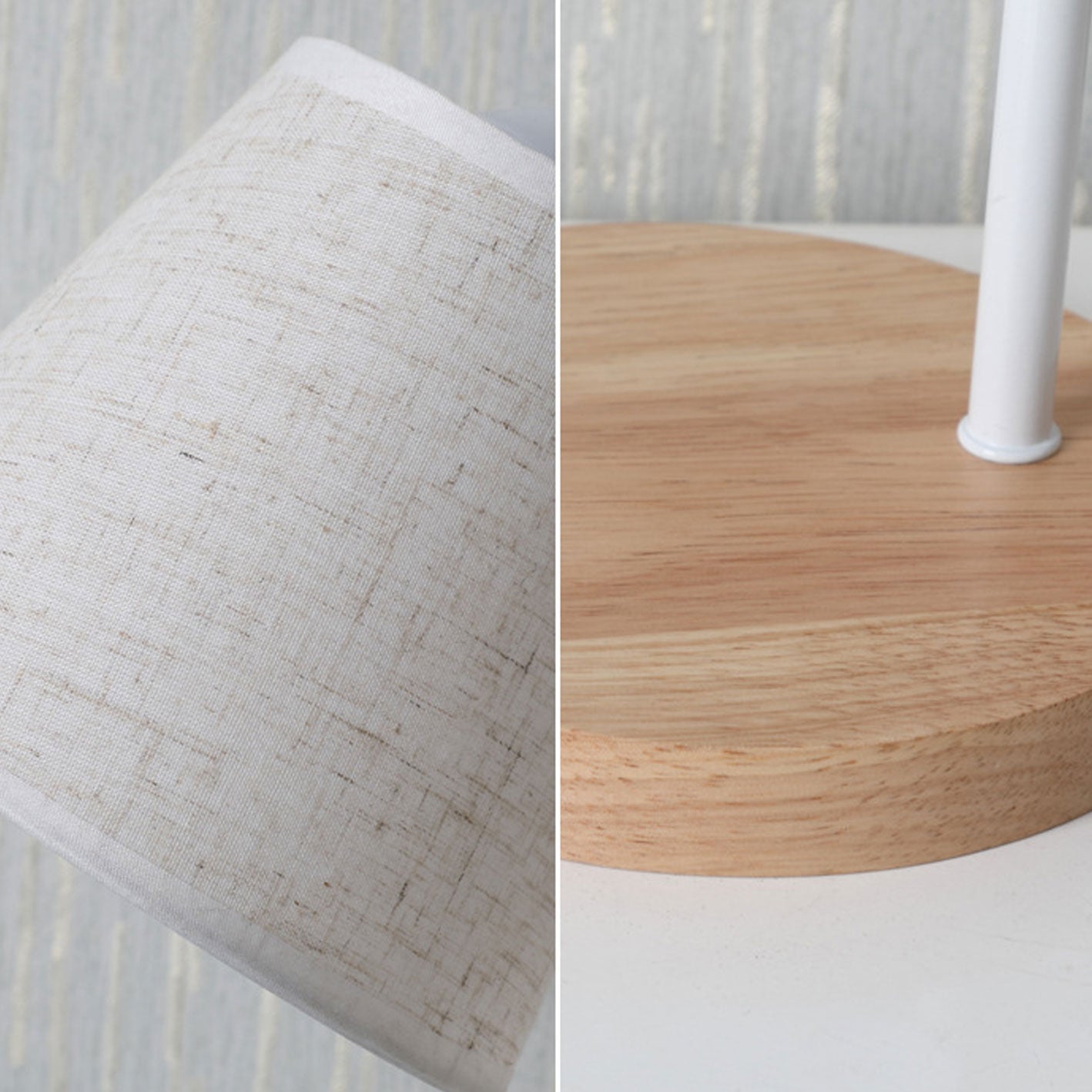 Cone Linen Wood Table Lamp