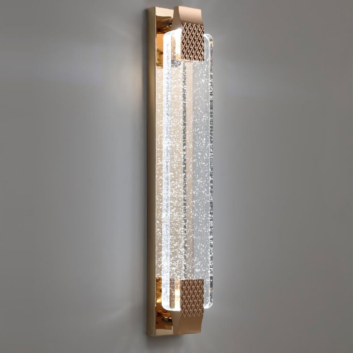 Rectangular Bubble Crystal Wall Lamp