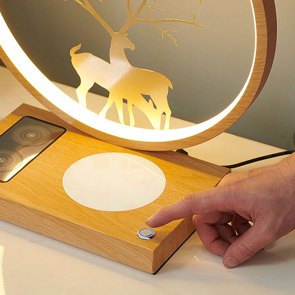 Iron Aluminum Wireless Charging Table Lamp