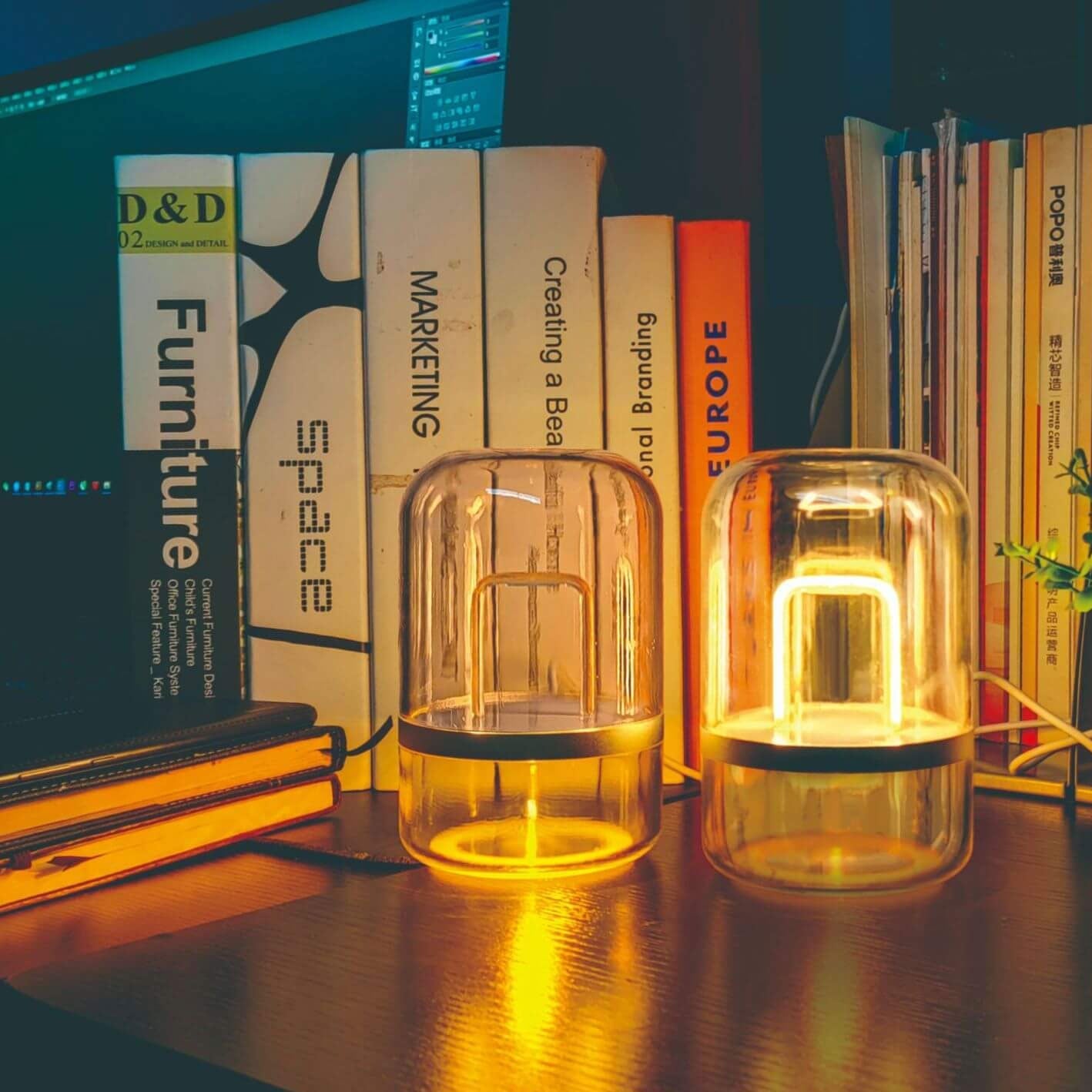 Clear PC Jar Induction Table Lamp