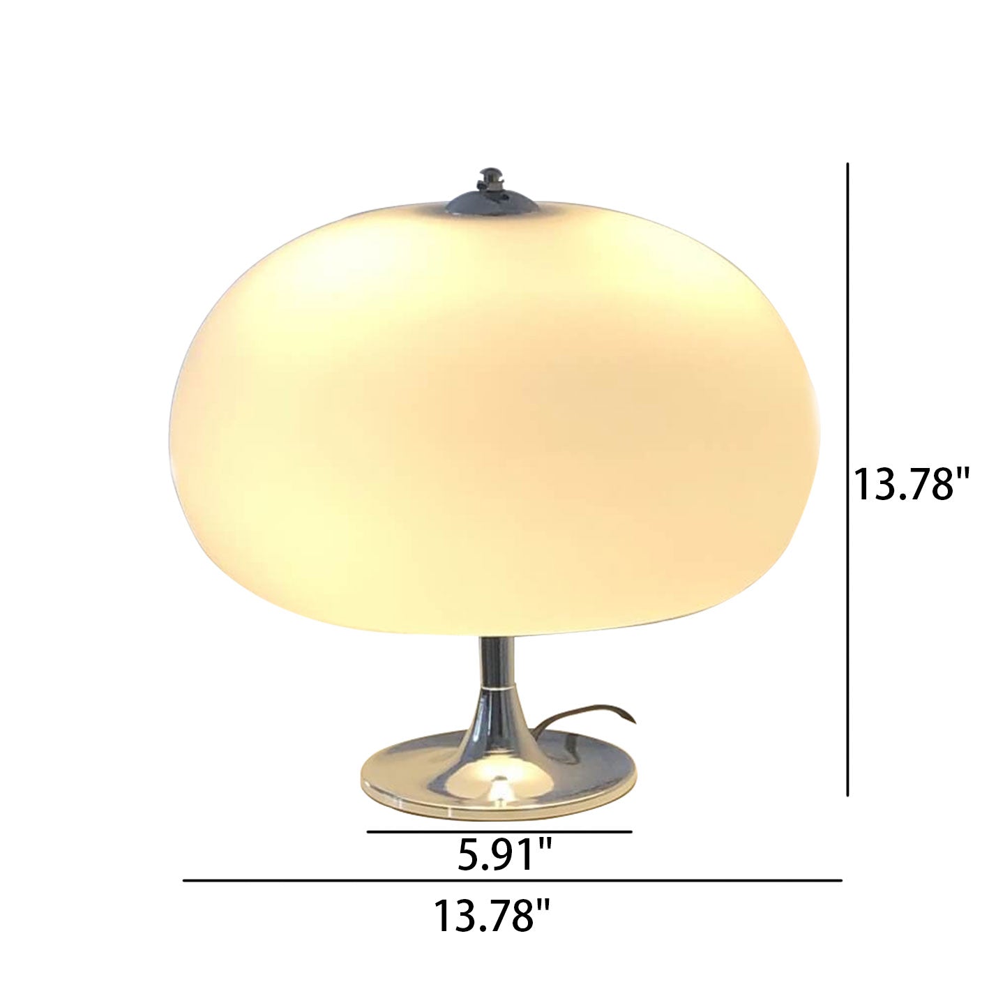 Creamy White Ball 3-Light Table Lamp