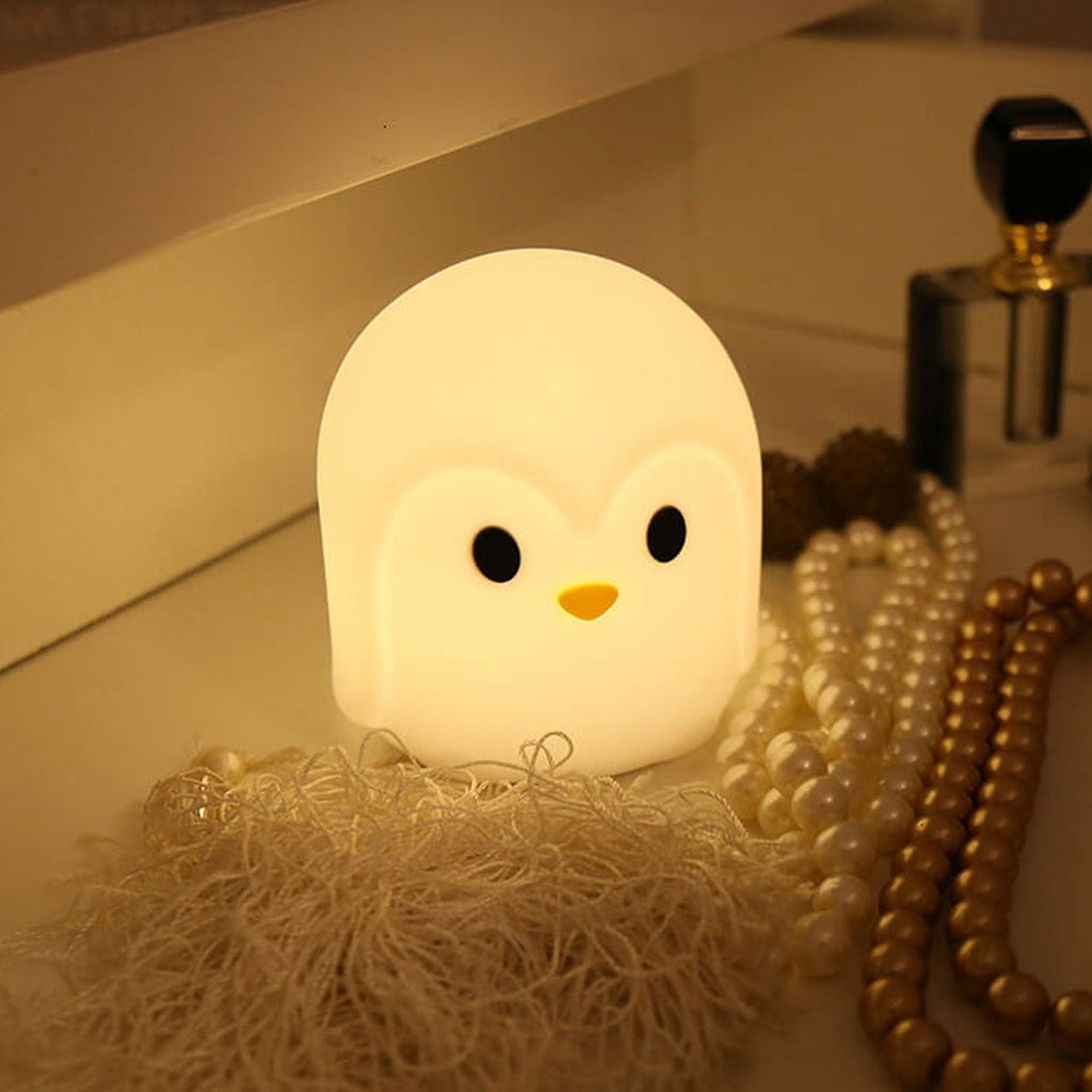 Colorful Penguin Shape Silicone Table Lamp