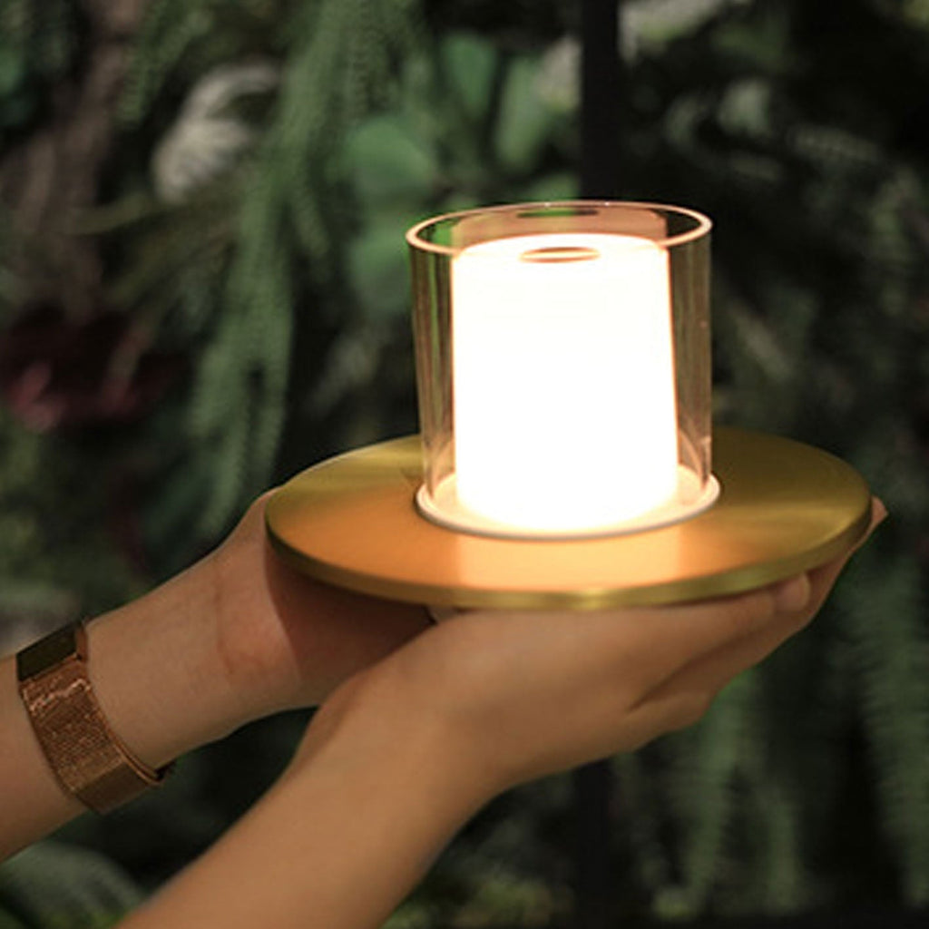 Cylindrical Candlestick Night Table Lamp