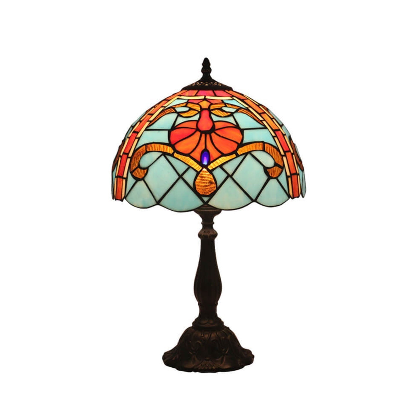 Stained Glass Mediterranean Table Lamp