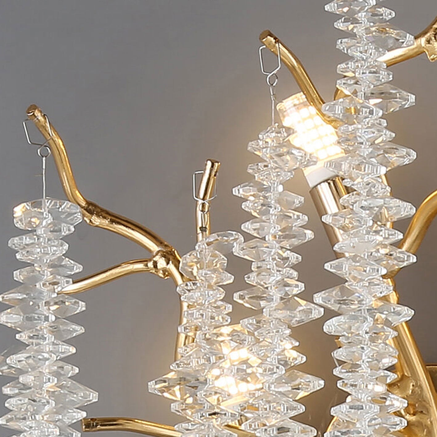 Tree Branch Crystal 3-Light Wall Lamp